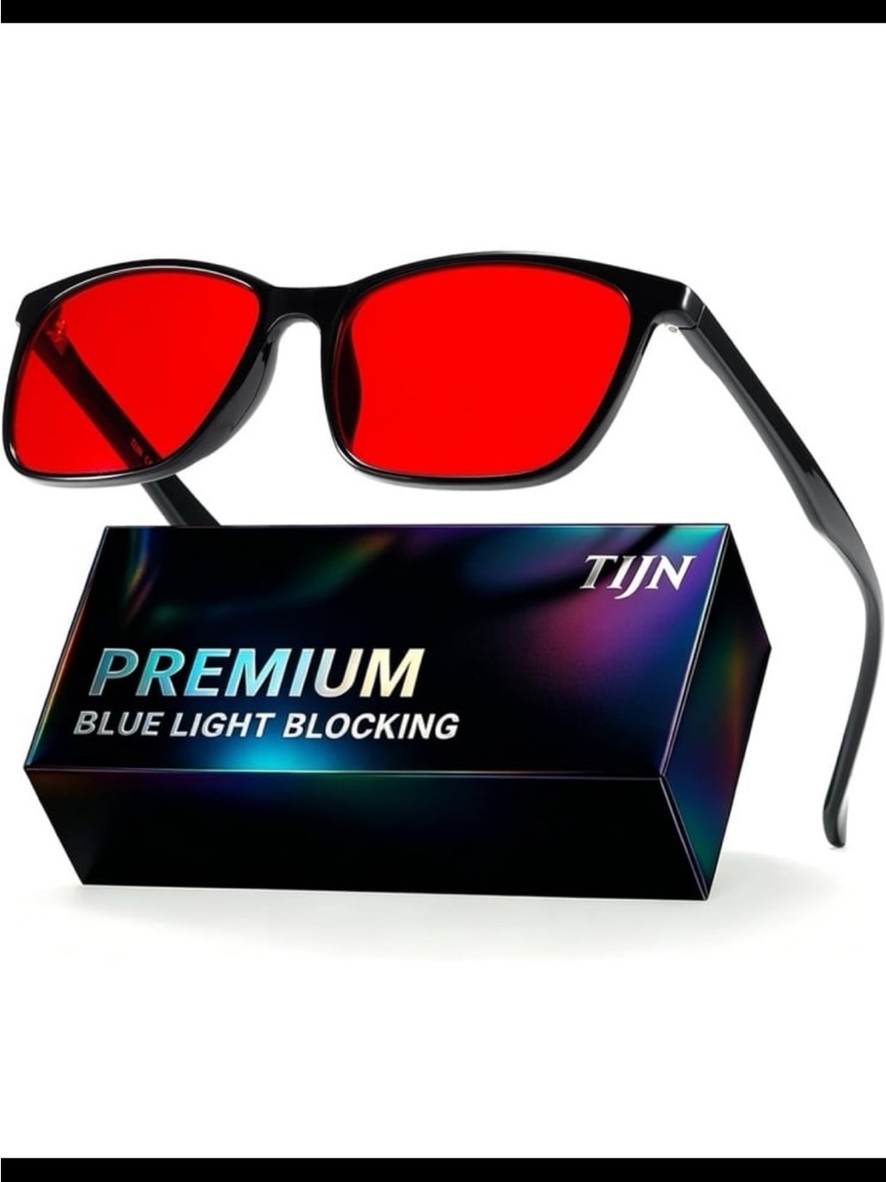TIJN Premium Blue Light Blocking Glasses with Red Lenses